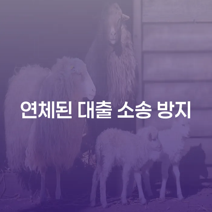연체된 대출 소송 방지, 어떻게 해야 할까요?