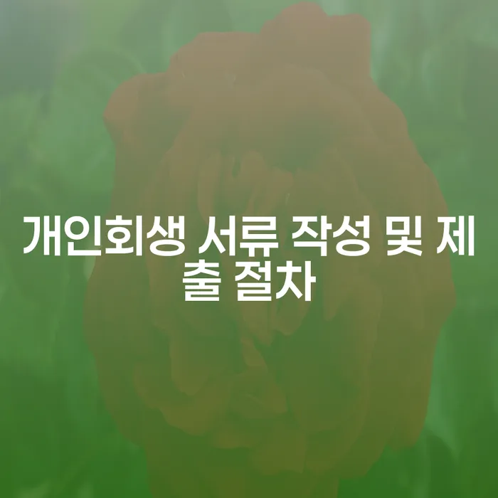 개인회생 서류 작성 및 제출 절차, 어떻게 준비해야 할까요?