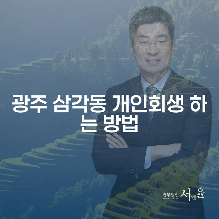 광주 삼각동 개인회생 하는 방법을 알고 계신가요?